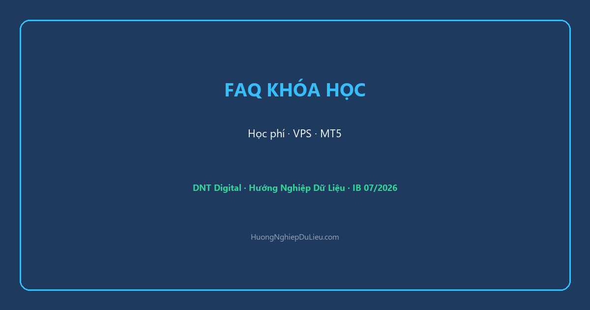 FAQ khóa học IB Phân Tích Thực Chiến: Học phí, đối tượng, VPS/MT5 và cam kết (≠ FAQ Backcom)